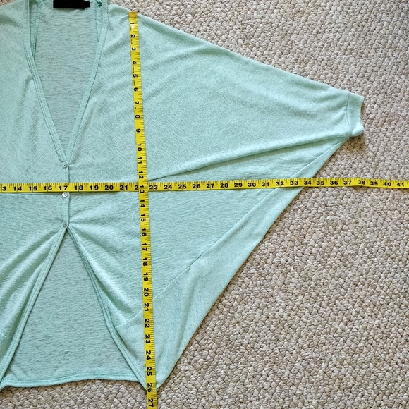 3/$25 Elodie mint green batwing cardigan sweater - Picture 3 of 6